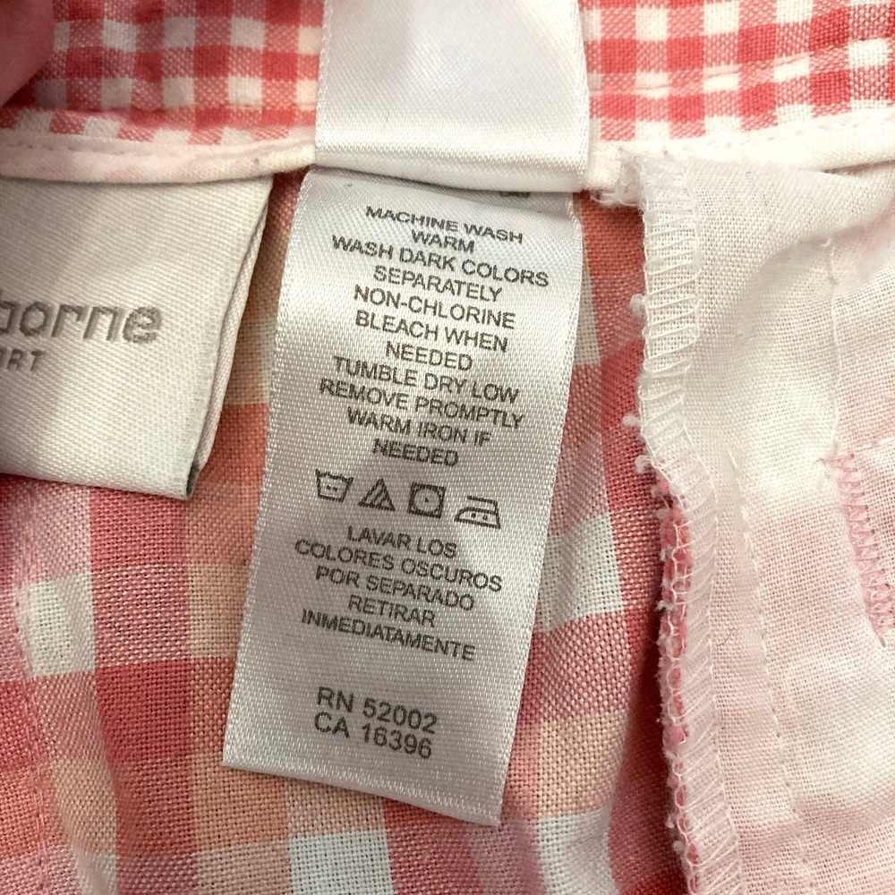 Liz Claiborne Pink Plaid Capri Pants 100% Cotton Womens 16 21" Inseam Vintage - Picture 4 of 7